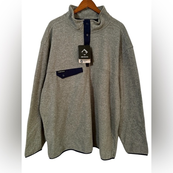 Dri Duck DRI Men’s Long Sleeve 1/4 button Denali Mountain Fleece Pullover 4XL - Picture 3 of 12